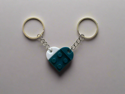 Keyring (2 piece) - Heart Block