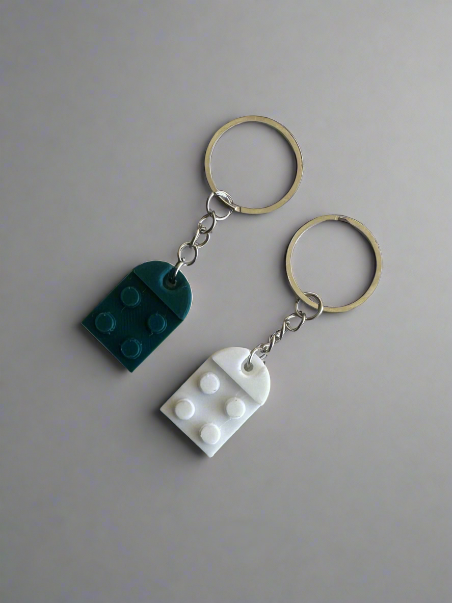 Keyring (2 piece) - Heart Block